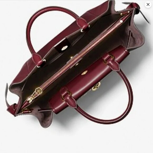 MICHEAL KORS Hamilton Legacy Large Leather  Belted Satchel - Picture 3 of 8